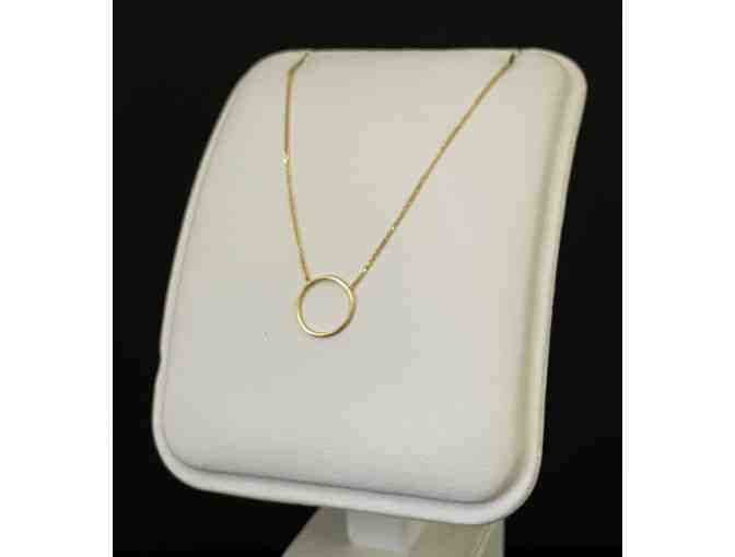 Delicate Gold Circle Necklace