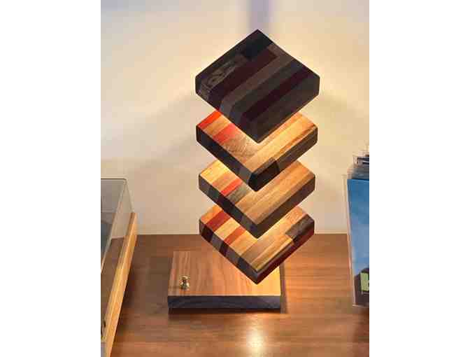 Handcrafted Hardwood LED Table Lamp