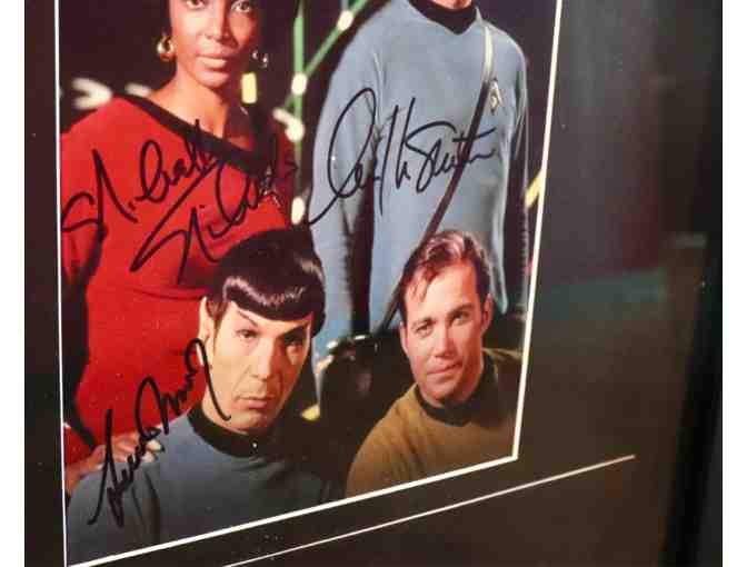 Original Star Trek Cast Framed and Signed Photo