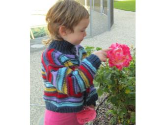 Handmade Child's L/S Blue Multicolor Sweater Gift Set