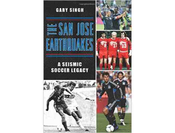 San Jose Earthquakes Polo Shirt (L) and book 'The San Jose Earthquakes: A Seismic Soccer Legacy'