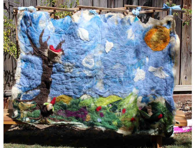 WSP Morning Glory Kindergarten - Wet Felted Puppet Playscape & needle felted animals