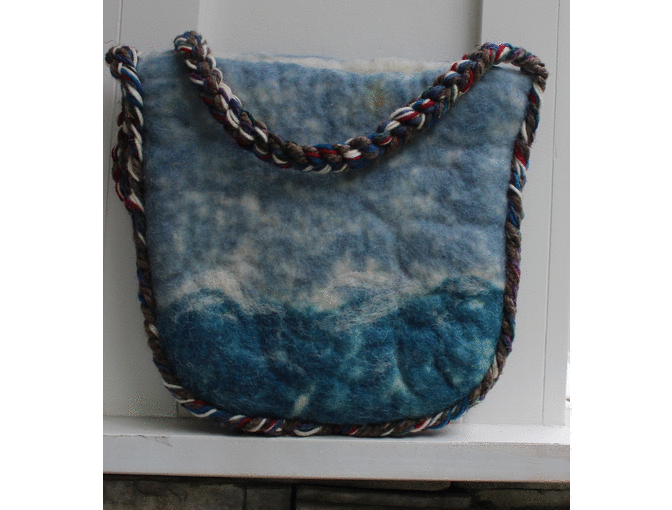 Handmade Little Red Boat Felted Shoulder Bag