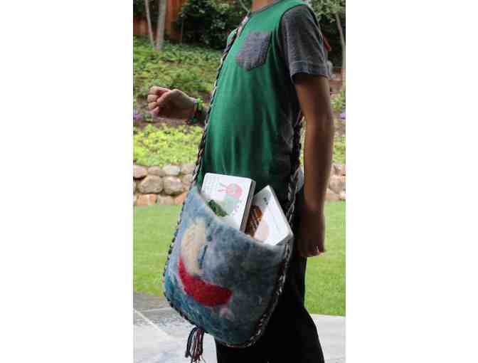 Handmade Little Red Boat Felted Shoulder Bag