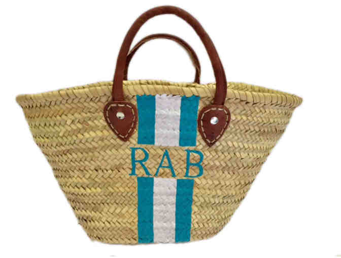 Diana Hand Painted Stripe Straw Bag from Initial Reaction