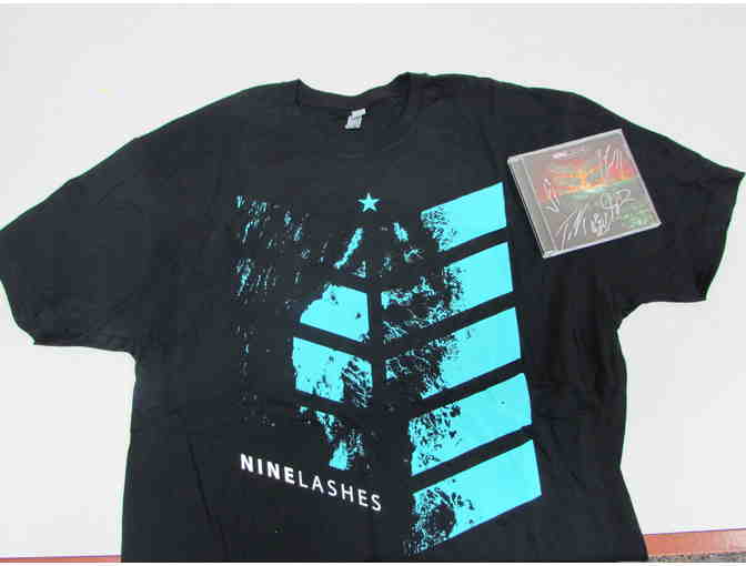 Autographed Nine Lashes 'From Water to War' CD with a Nine Lashes T-Shirt (Size XL)