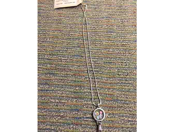 Origami Owl Silver Lanyard and Charms