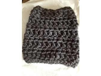 Charcoal Gray Cowl Scarf