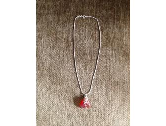 Rare Ruby Red Sea Glass Necklace