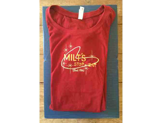 T-Shirt - Women's Large-Milt's Stop and Eat