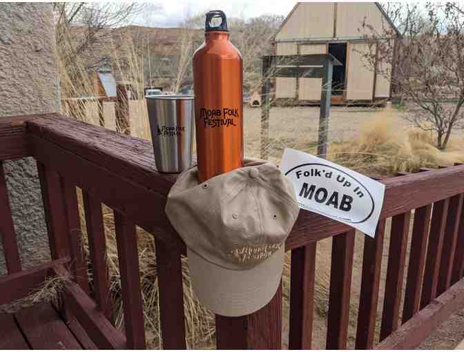 Moab Folk Festival Gear-Stainless Pint Bottle, Water Bottle and Hat