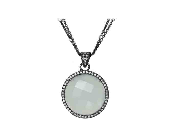 Silver Chalcedony CZ Necklace - Photo 1