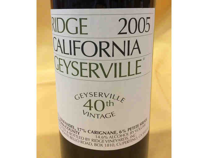 2005 Ridge California, Geyserville, Geyserville 40th Vintage. 1.5L Bottle